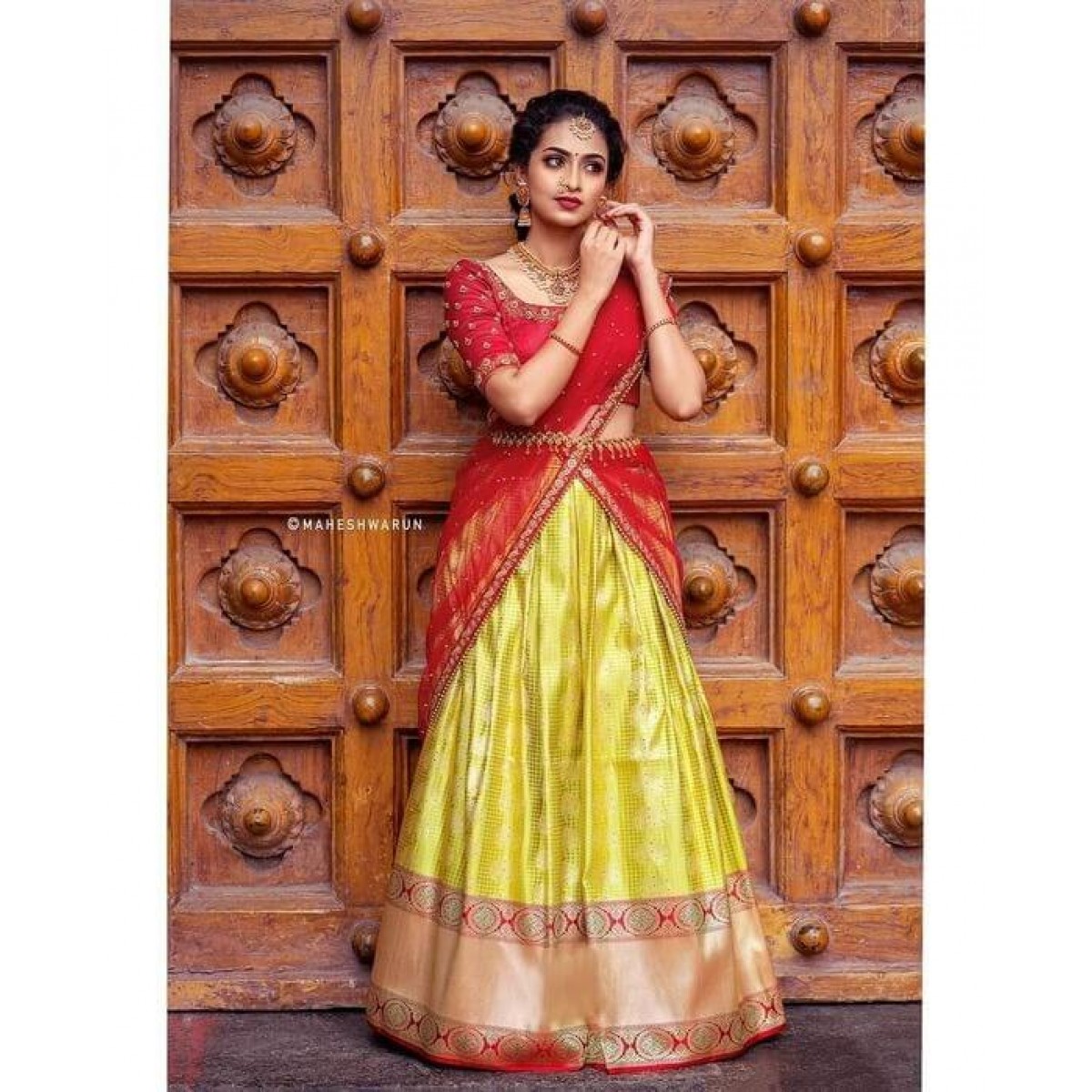 Half saree dress top